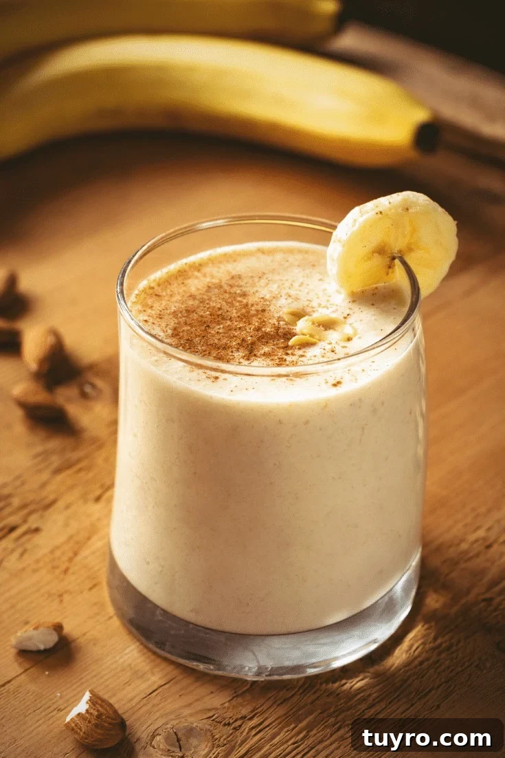 Chocolate banana almond butter smoothie