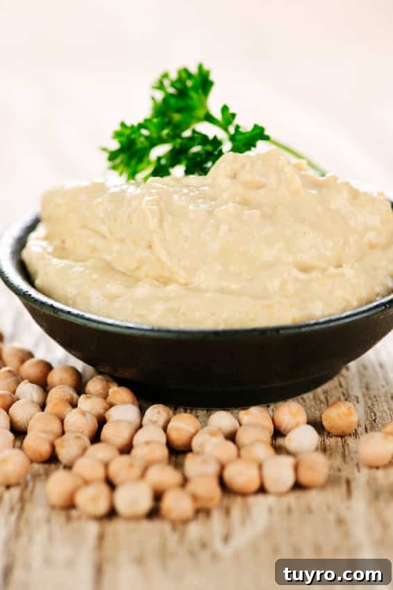 Hummus in a bowl