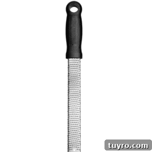 black microplane zester.