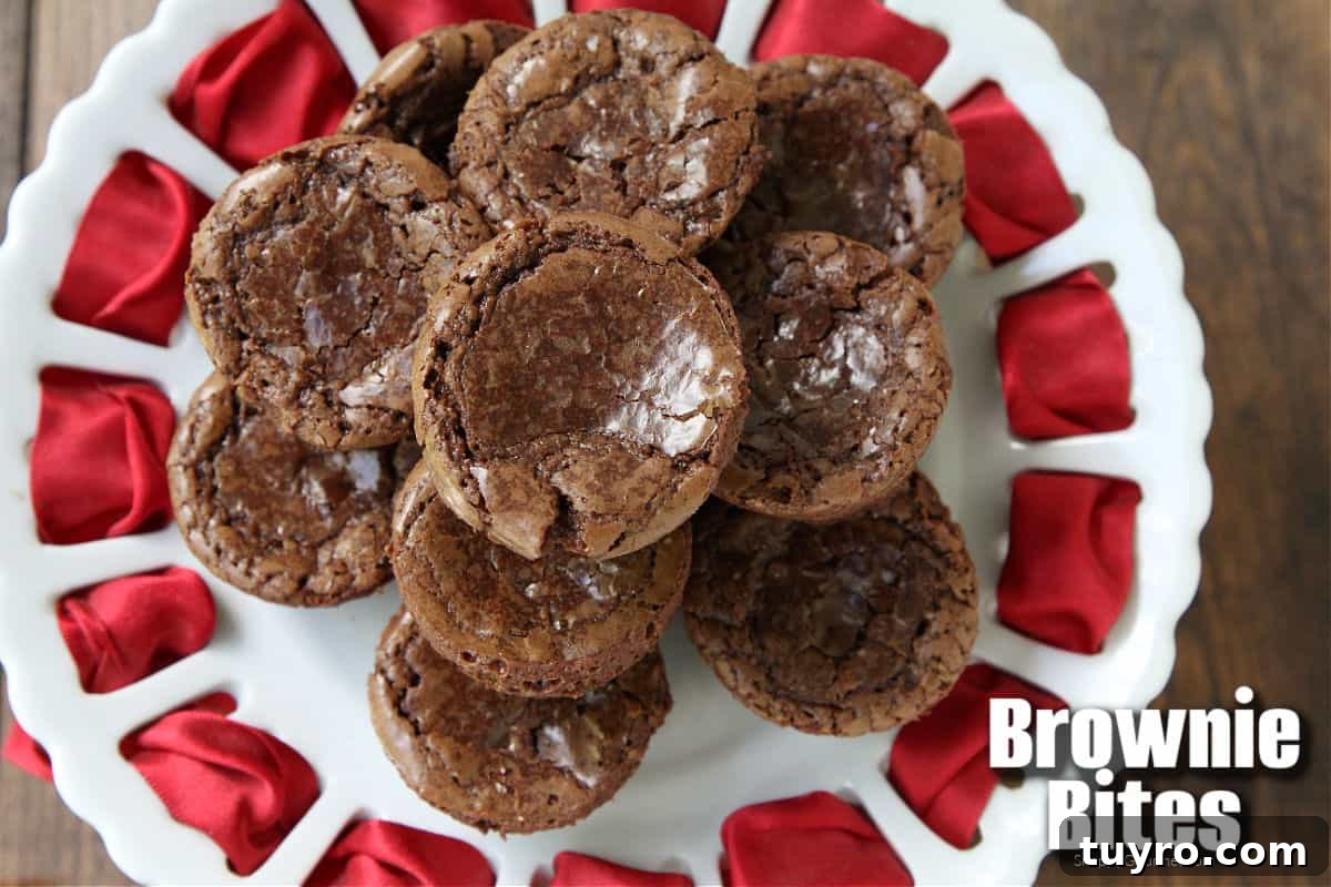 Brownie Bites brownie bites on plate