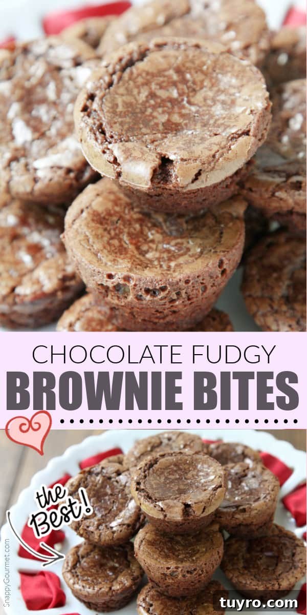 Brownie Bites collage of brownie bites