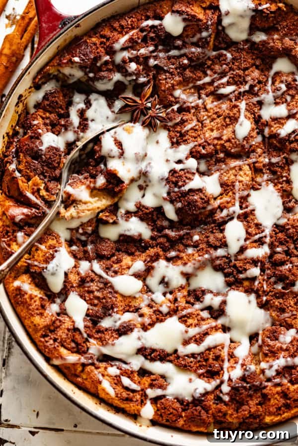 3-Ingredient Mug Cake Recipe Ready in Minutes 10 bread pudding with vanilla sauce in a circle baking dish.