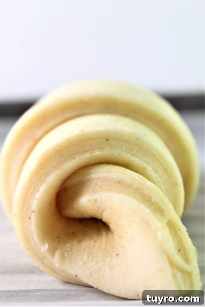 croissants well risen with layers showing