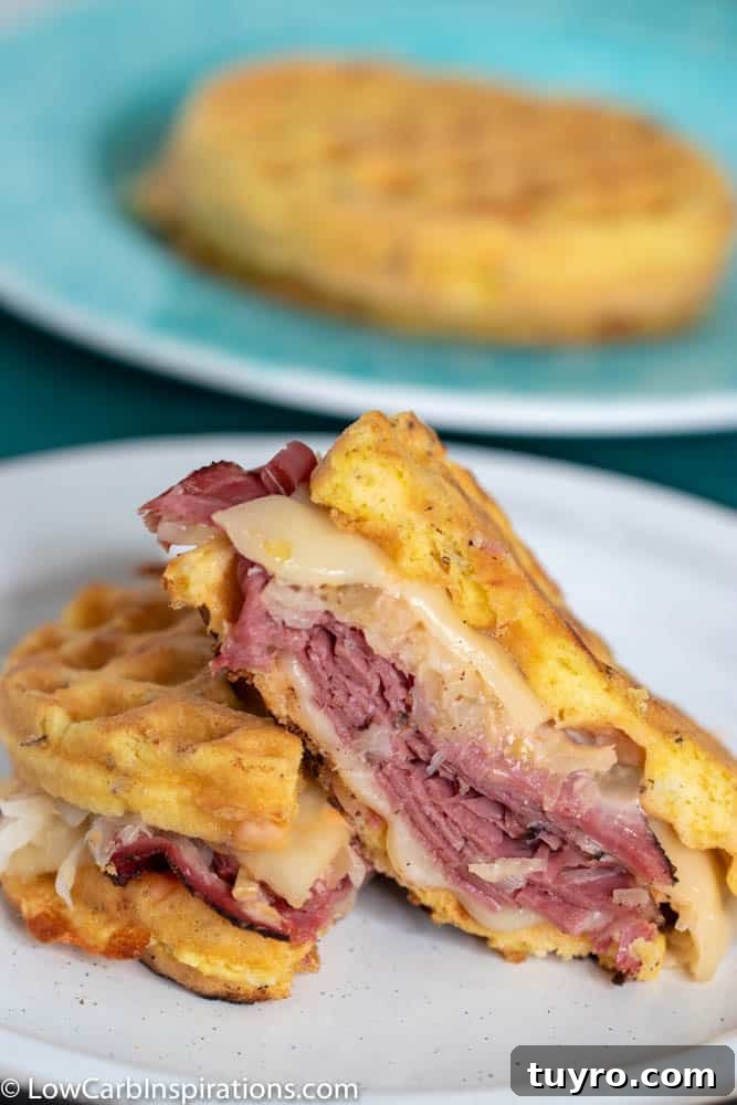Low-Carb Reuben Chaffle Sandwich Recipe for Keto Fans 11 Low Carb Reuben Chaffle Sandwich