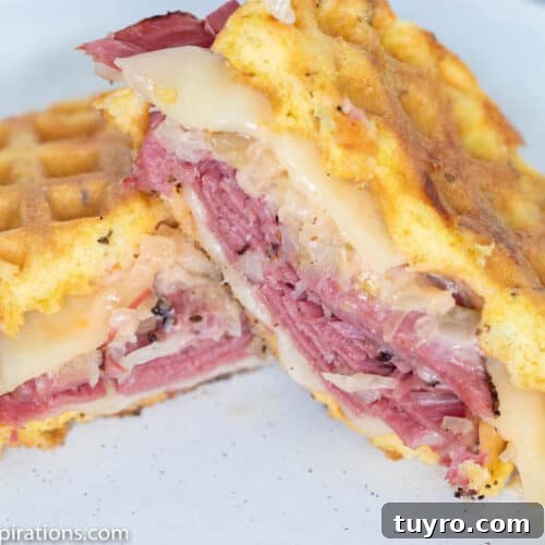 Low-Carb Reuben Chaffle Sandwich Recipe for Keto Fans 16 Low Carb Reuben Chaffle Sandwich