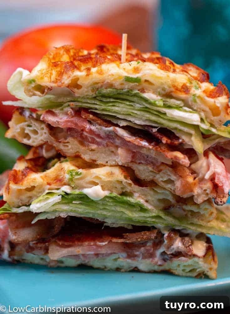 Low-Carb Reuben Chaffle Sandwich Recipe for Keto Fans 14 Keto BLT Chaffle Sandwich