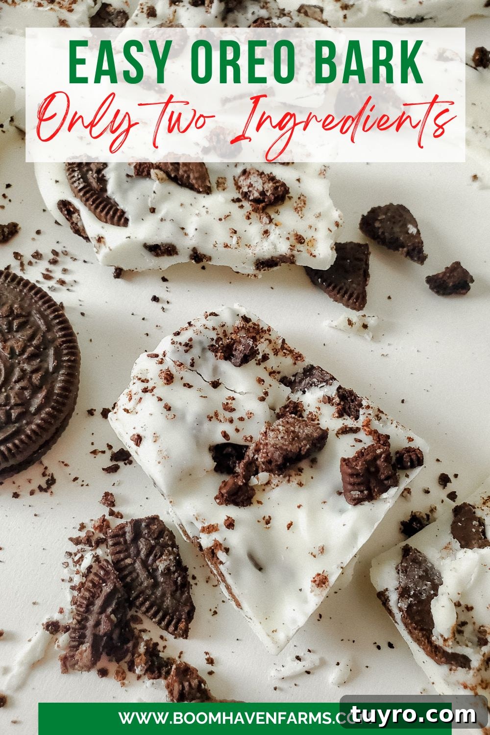 Oreo Bark Cookies and Cream Recipe: Simple No-Bake Dessert 2 white chocolate oreo bark recipe