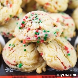 Christmas Sprinkle Pudding Cookies