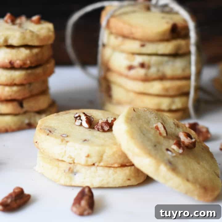 Toasted Pecan Shortbread Cookies