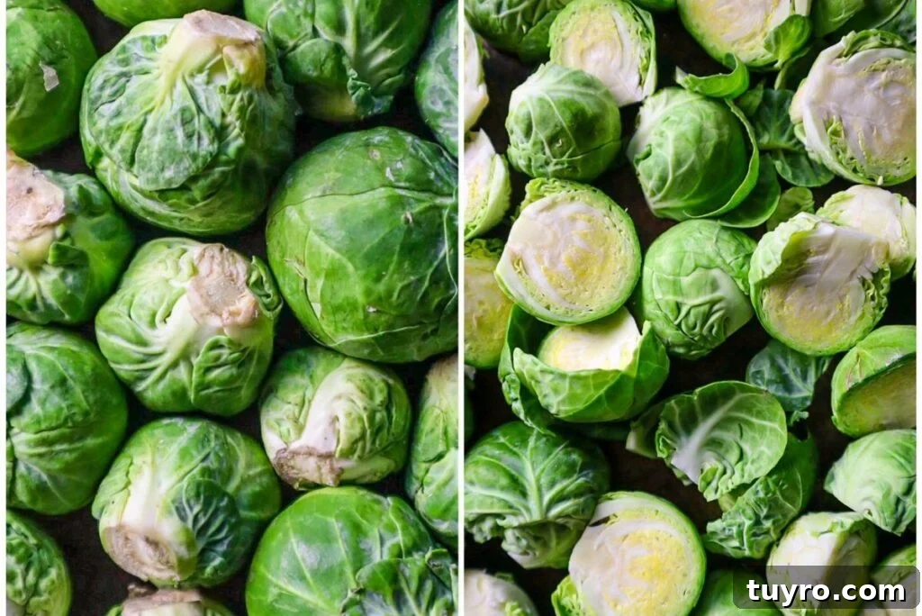 Oven Roasted Brussels Sprouts with Bacon and Melted Cheese 2 Brussels Sprouts