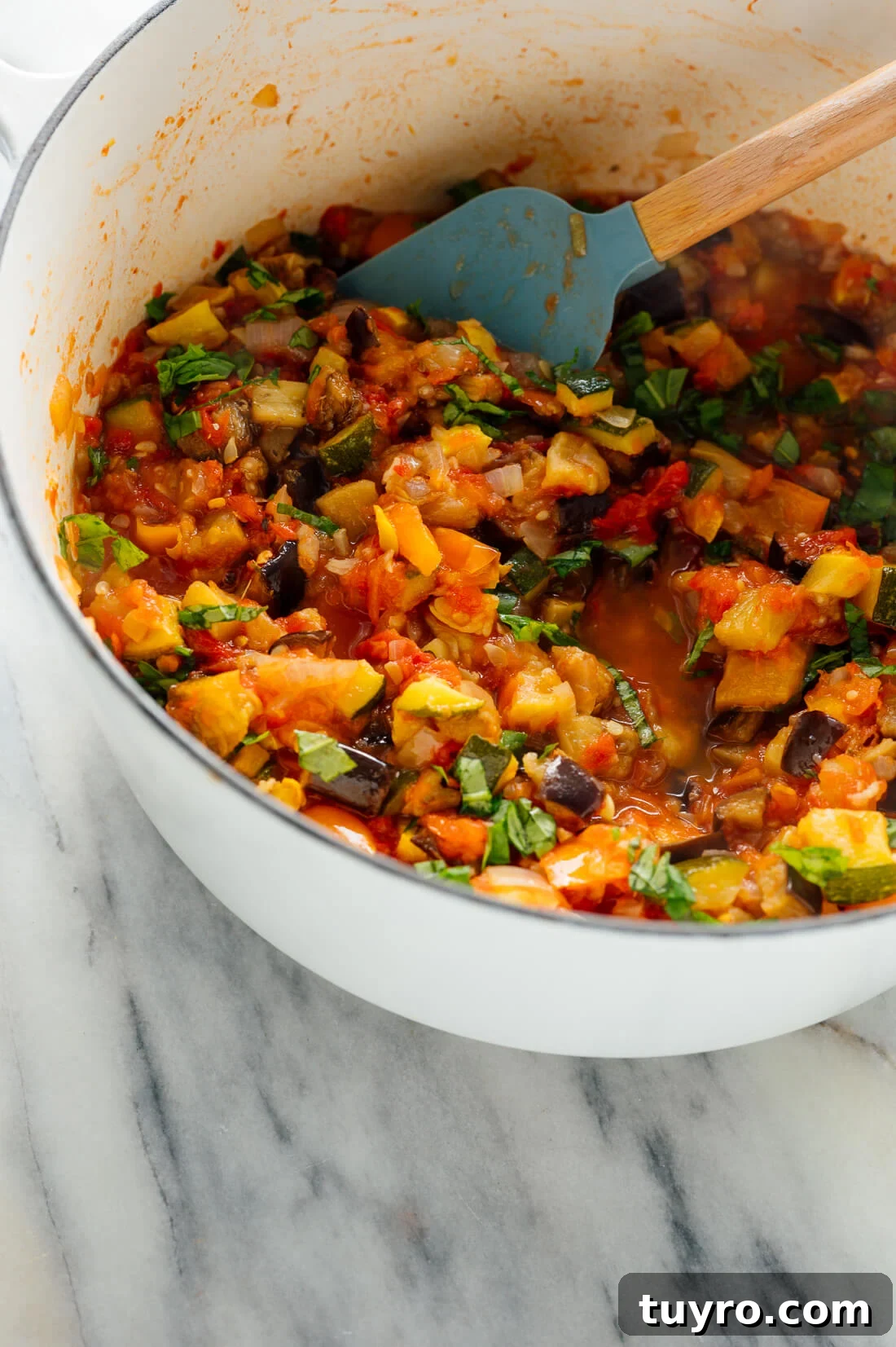 Classic French Ratatouille with Fresh Vegetables 8 ratatouille recipe with basil