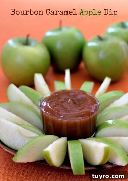 Bourbon Caramel Apple Dip Recipe 4 bourbon caramel apple dip feature