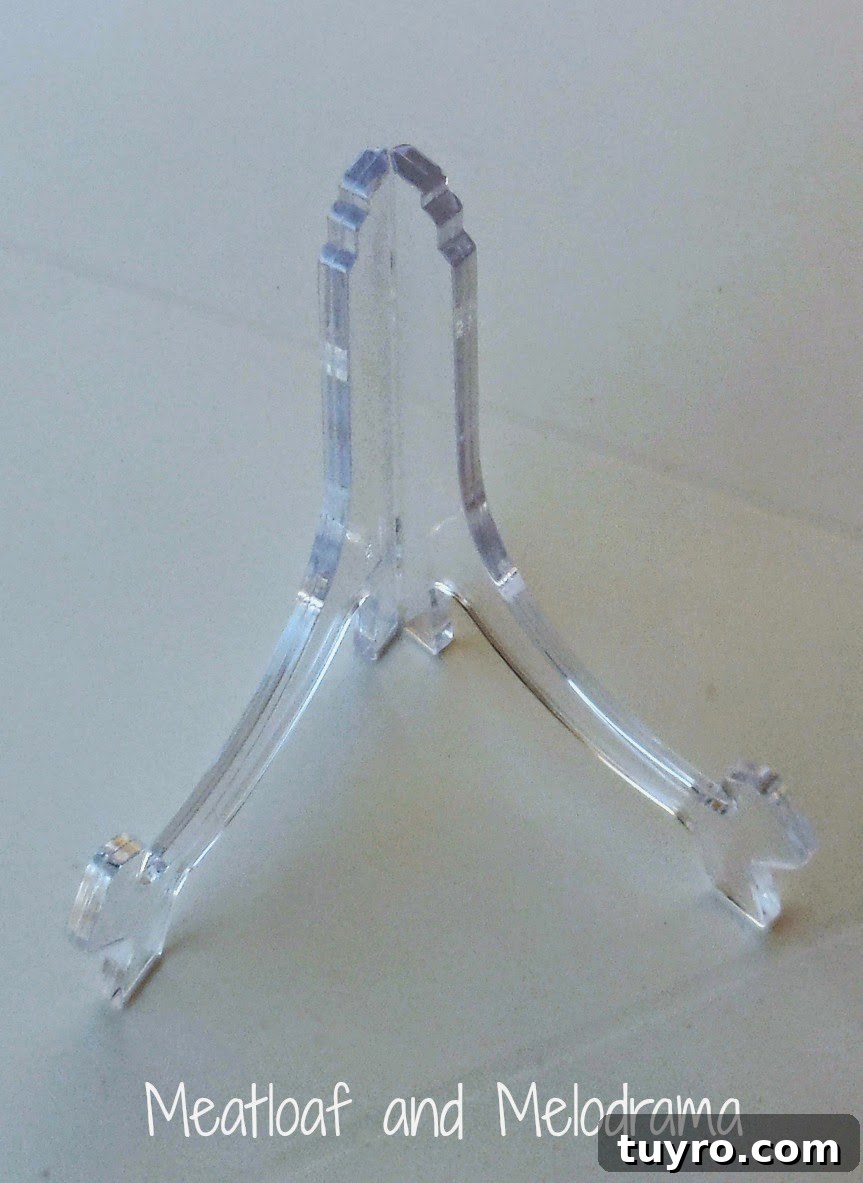anthropologie inspired retro crossed spoon plate stand clear plastic plate stand