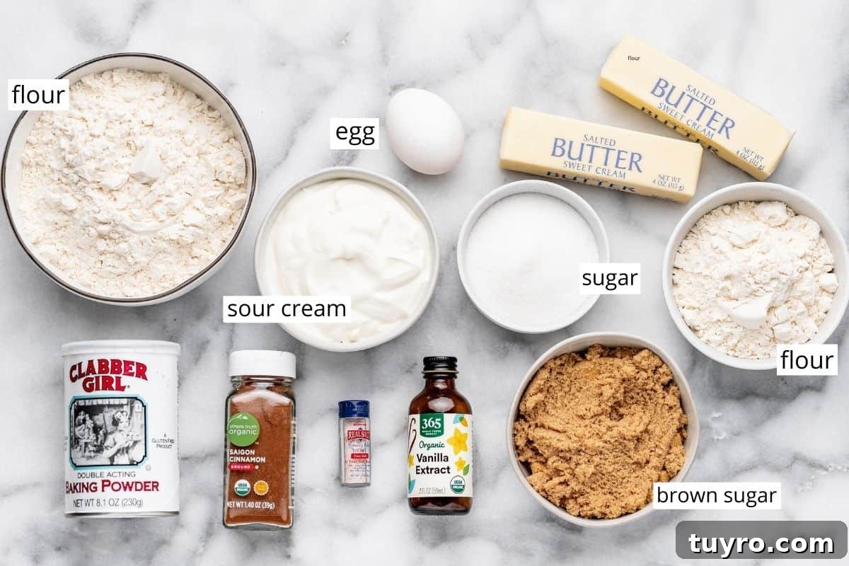 ingredients in this Cinnamon Coffee Cake recipe