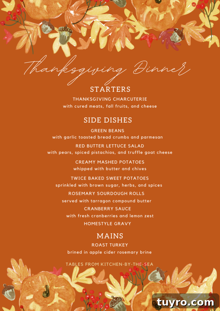 Thanksgiving Table Settings and Centerpiece Ideas 3 thanksgiving menu