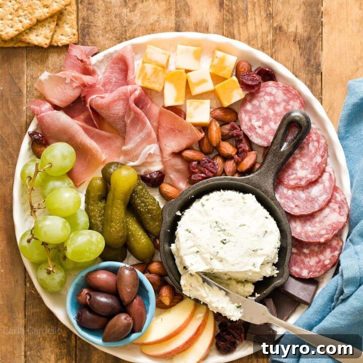 Cheese board for two on a white plate