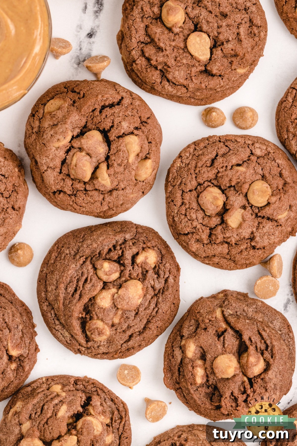Chocolate Peanut Butter Chip Cookies Recipe 3 Chocolate cookies with Reese's peanut butter chips