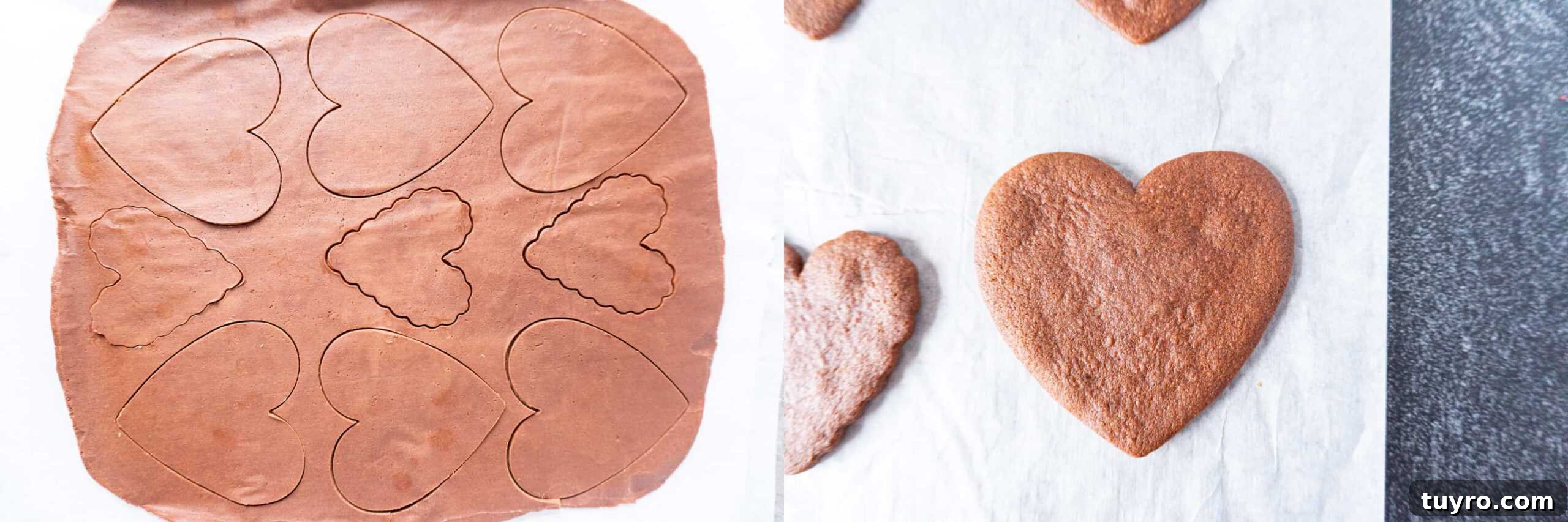 Chewy Chocolate-Cherry Cookies Recipe 5 before and after baking of cookies