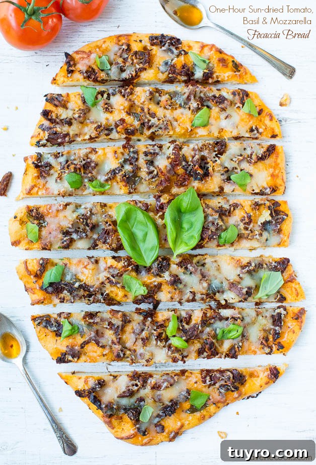 Sourdough Bread Recipe: Step-by-Step Guide for Perfect Loaves 13 One-Hour Sun-Dried Tomato, Basil, and Mozzarella Focaccia Bread