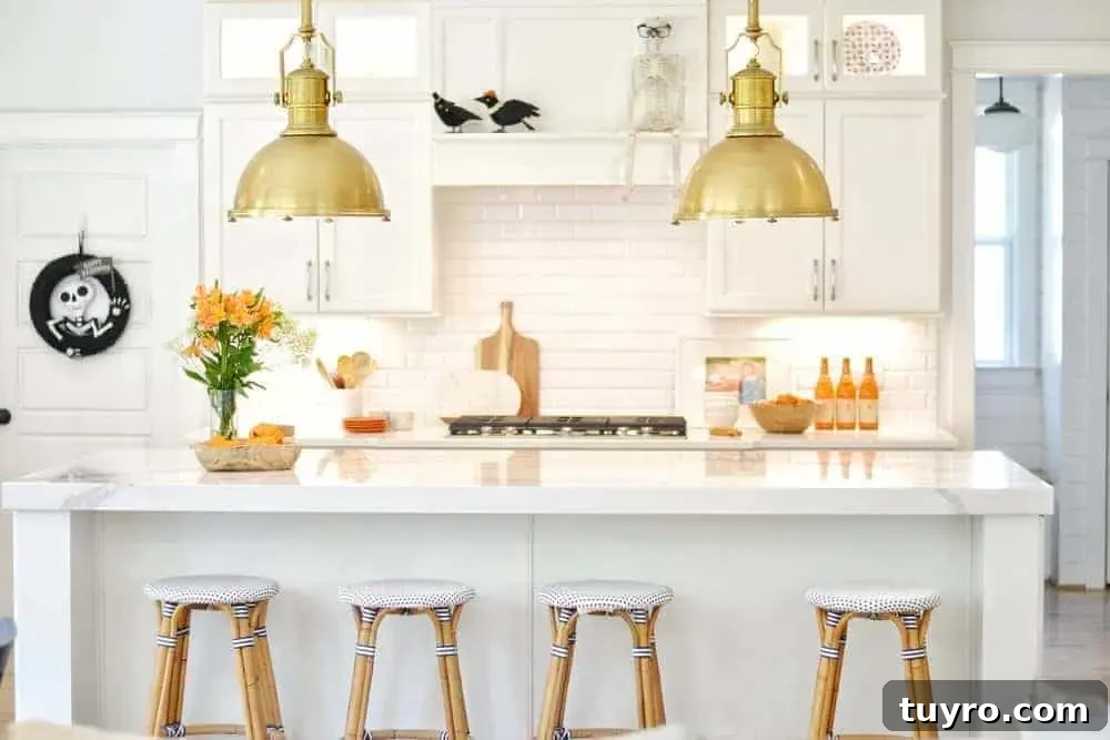 Affordable Fall and Halloween Home Tour: Stylish Seasonal Decor on a Budget 12 cheap halloween decorations in the kitchen