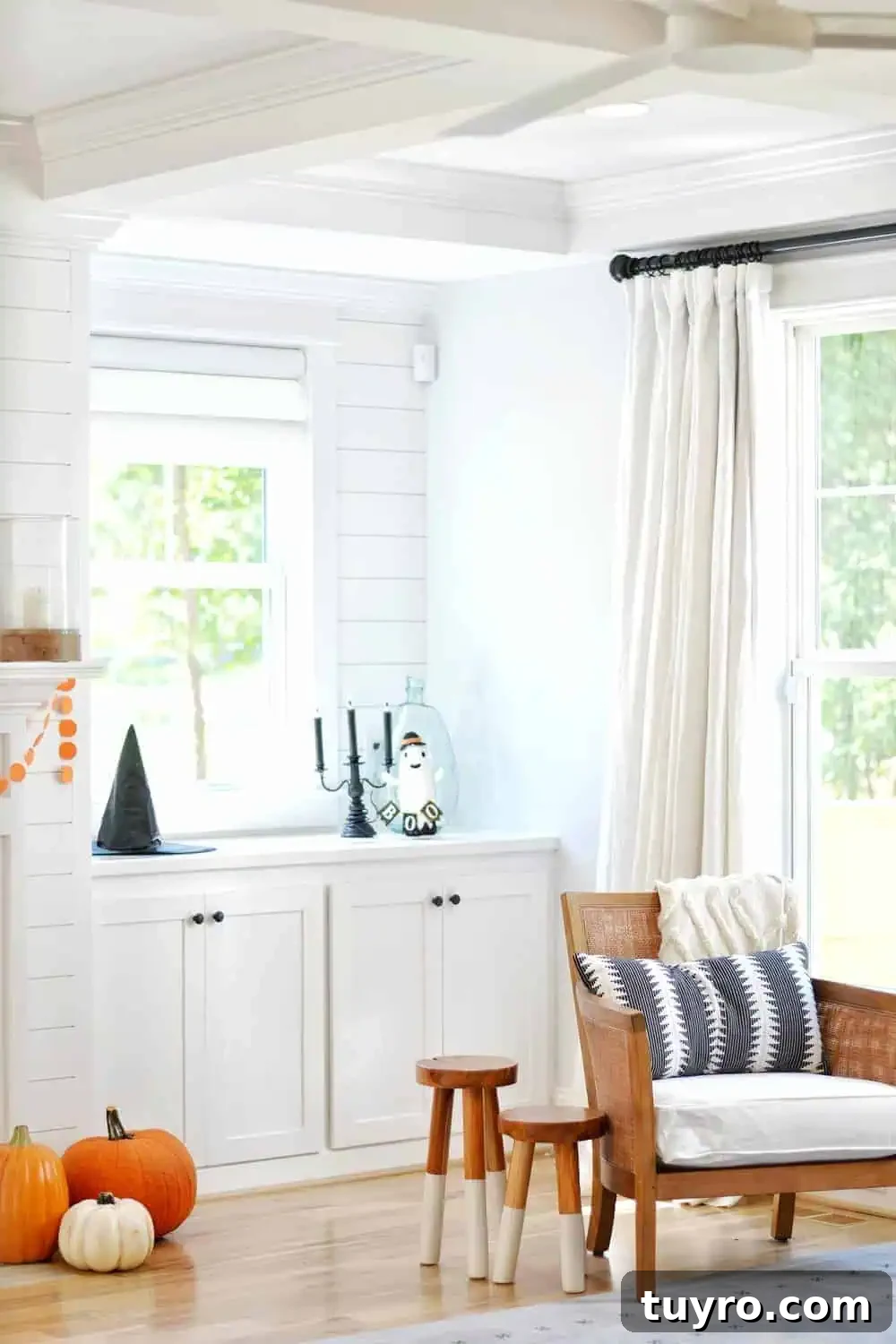 Affordable Fall and Halloween Home Tour: Stylish Seasonal Decor on a Budget 6 a table top covered with our cheap halloween decorations