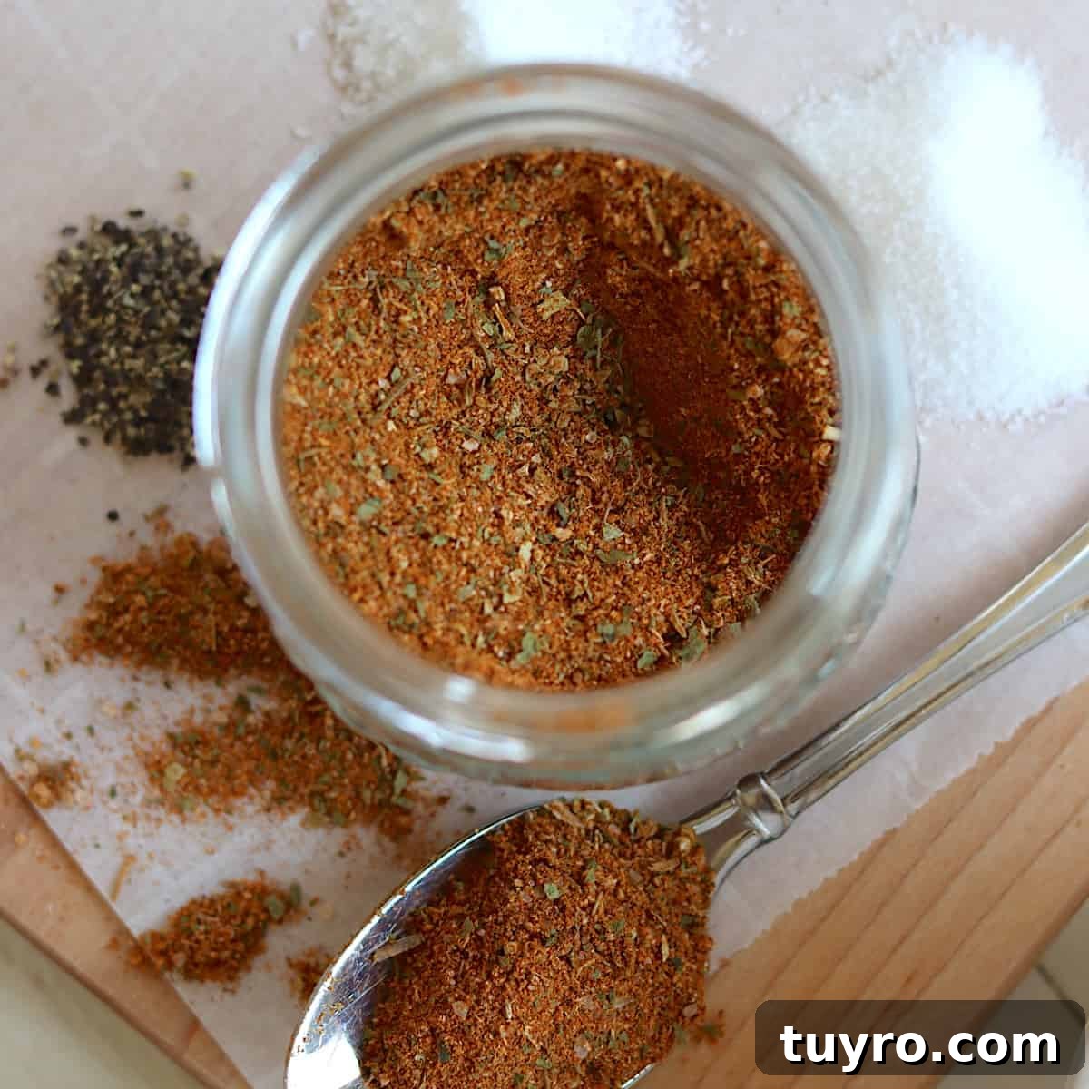 30 Taco Tuesday Ideas for a Craveworthy Dinner 3 A clear jar of prepared taco seasoning mix.