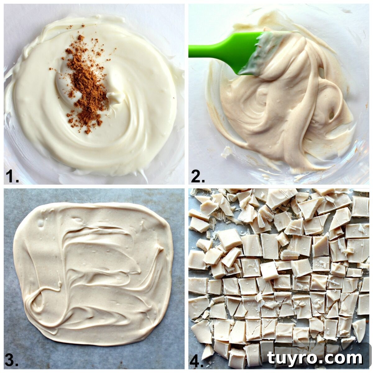 Cinnamon Chip Biscotti Recipe: Crispy Twice-Baked Cookies 5 Cinnamon chips instructions; combine cinnamon and melted white chocolate,mix, spread, cut into chunks.