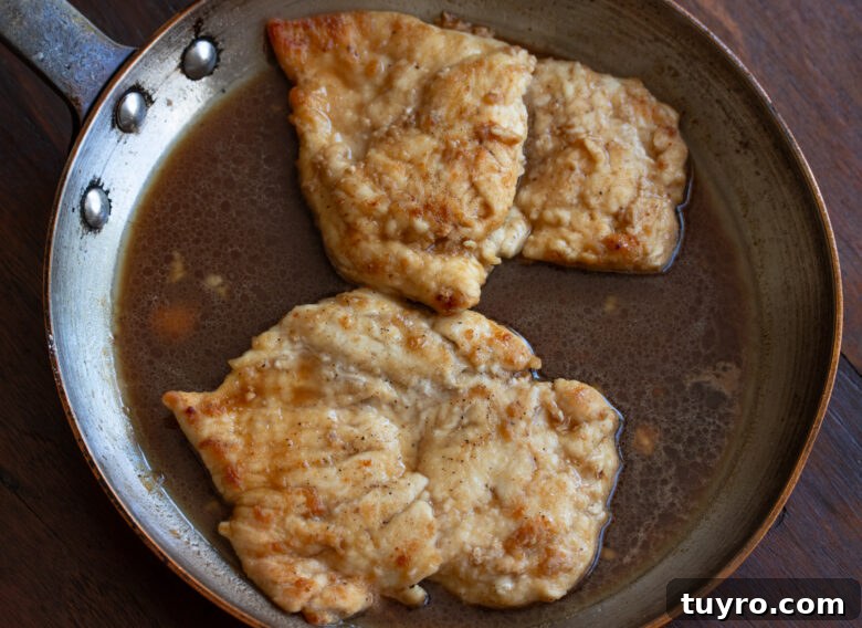 Classic Chicken Marsala Recipe with Mushroom Wine Sauce 8 chicken cooked and marsala added