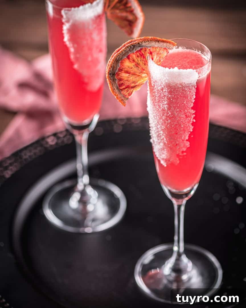 Blood Orange Pink Gin Sparkler Cocktail Recipe 3 Blood Orange and Pink Gin Sparklers