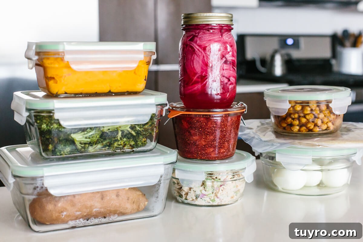 Healthy budget meal prep containers Stacked containers on a table for a healthy budget meal prep