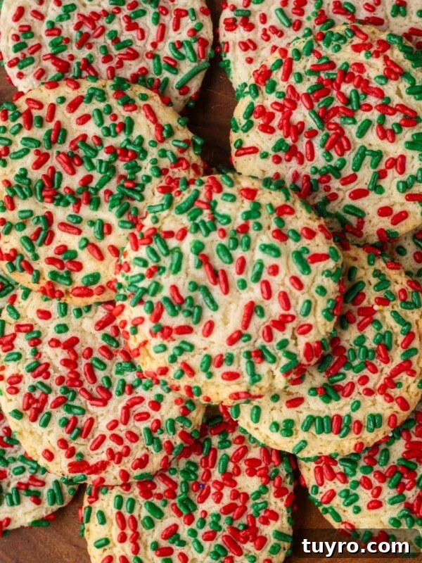 Sweet Candied Pistachios Recipe for Snacks & Gifts 13 picture of sprinkle cookies on a wood platter