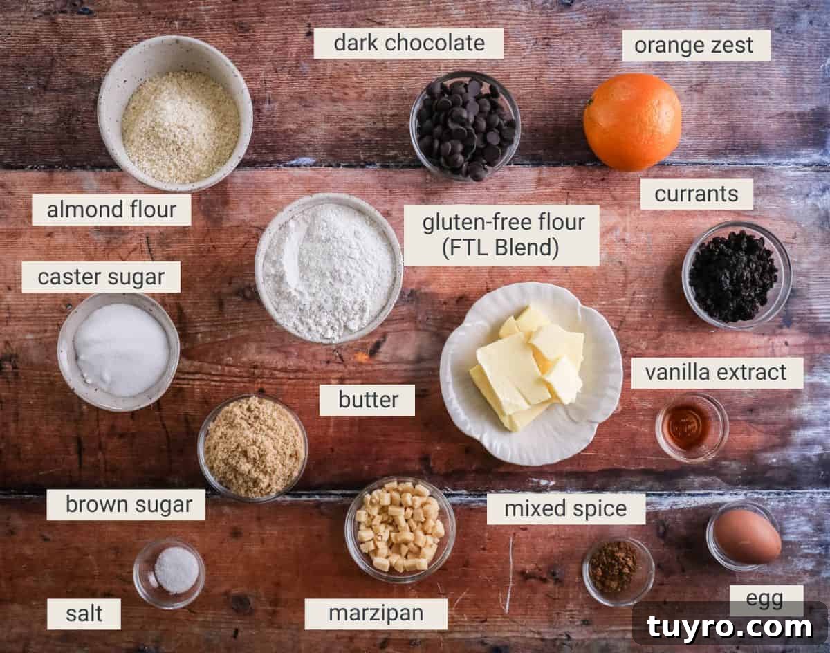 Gluten-Free Easter Cookie Recipes for Spring Baking 4 Easter cookies ingredients on a table.