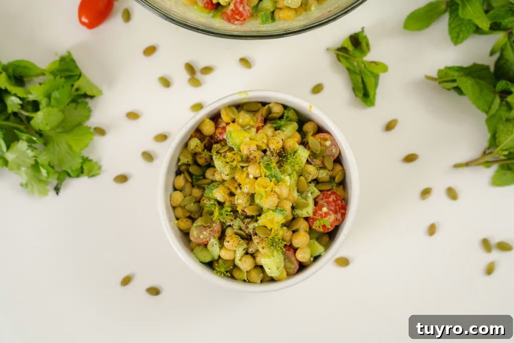 Chickpea Salad close-up