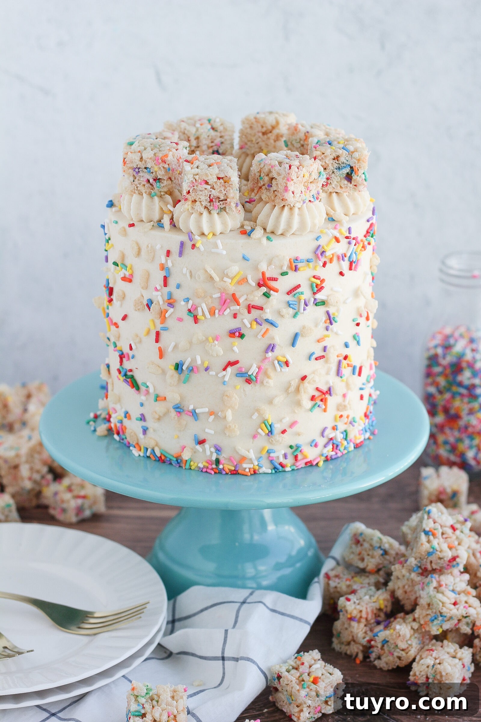 Funfetti Rice Krispie Treat Cake Recipe 2 img 6604 1