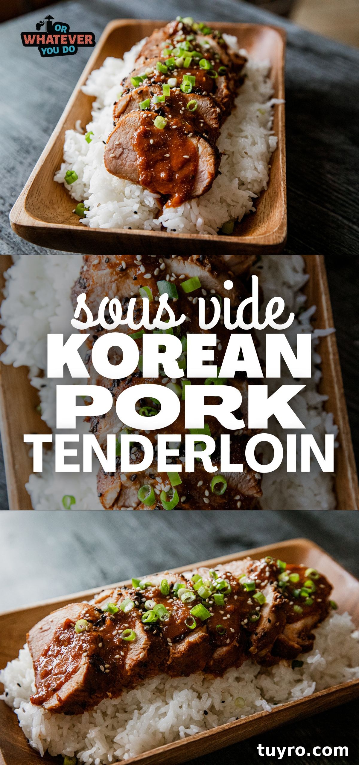 Sous-Vide Korean Pork Tenderloin with Gochujang Glaze 8 Final plated sous vide pork