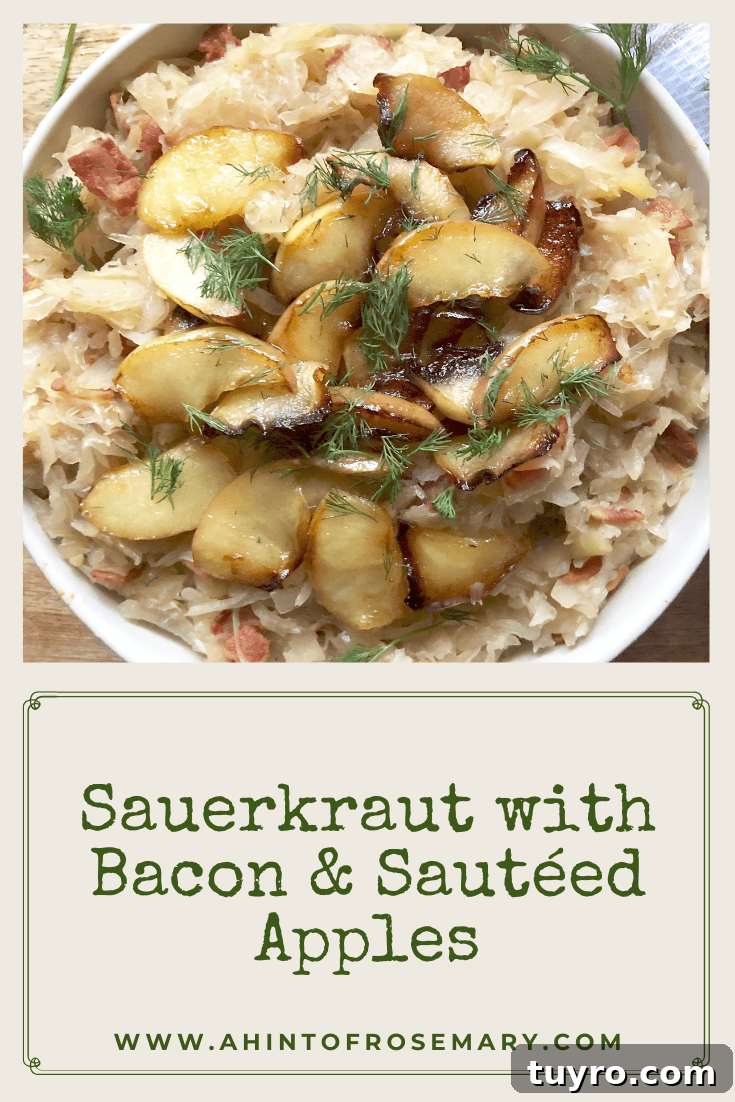 Skillet Sauerkraut with Bacon and Sauteed Apples 6 Sauerkraut with Bacon & Sautéed Apples