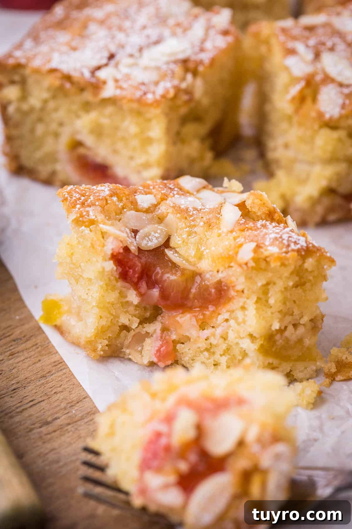 Plum Brown Butter Almond Cake on wire rack