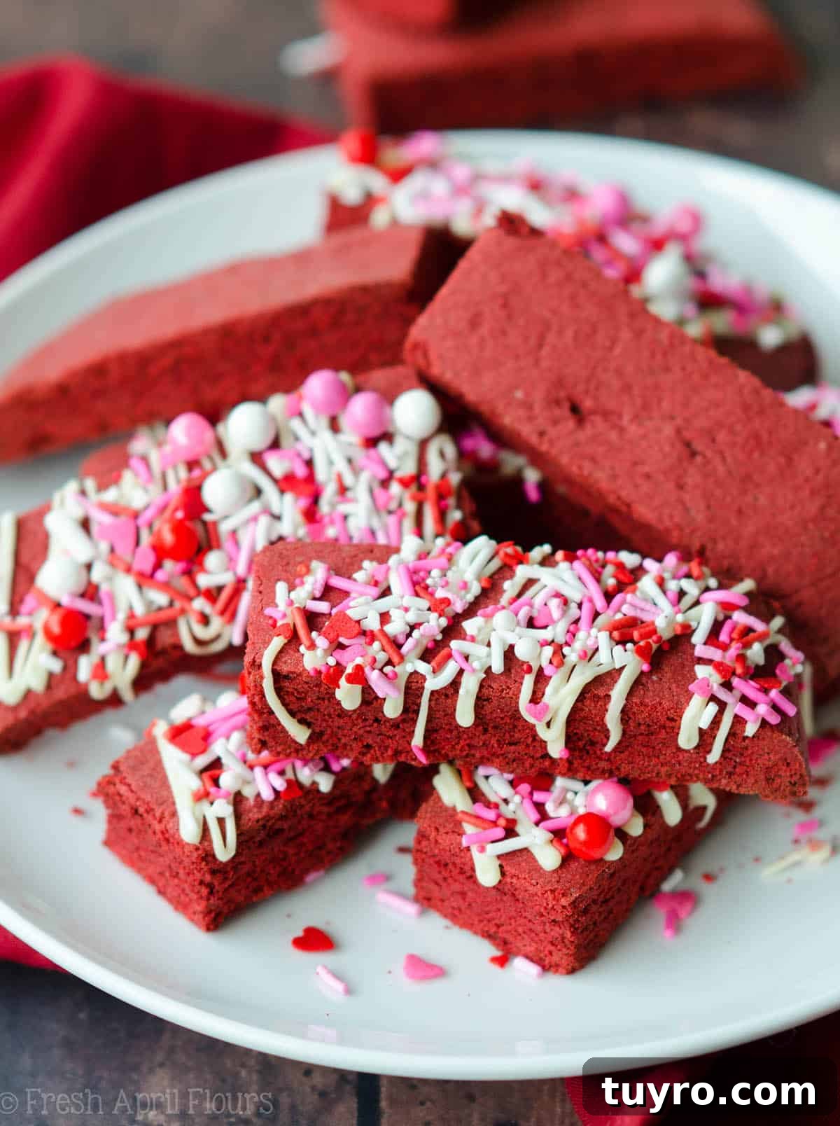 Red Velvet Biscotti: A Valentine's Day twist on classic biscotti using red velvet cake mix.