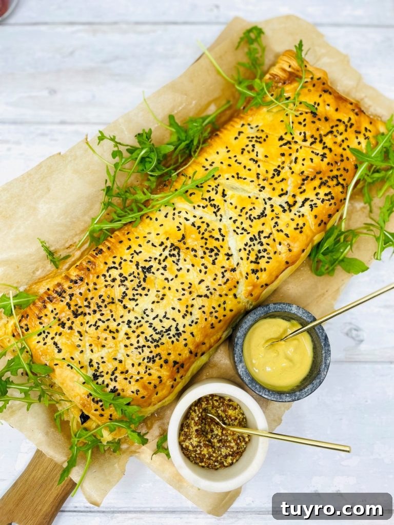 4-Week Weekly Meal Plan: Simple Dinners and Grocery List 4 jumbo sausage roll served scattered with rocket leaves and a pot of Dijon and wholegrain mustard