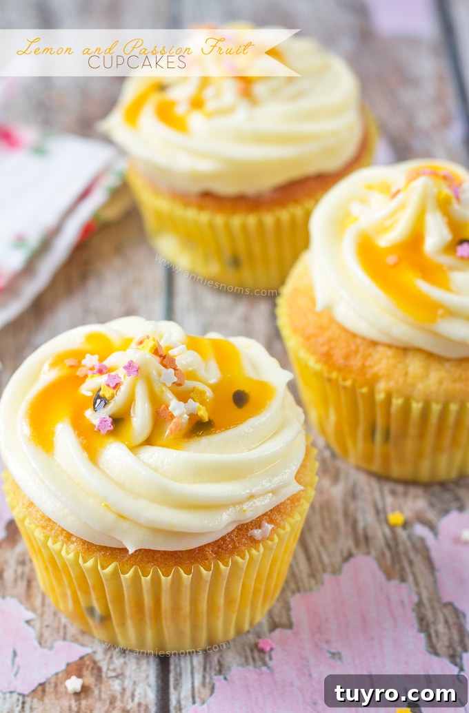 Lemon and Passion Fruit Cupcakes Lemon and Passion Fruit Cupcakes