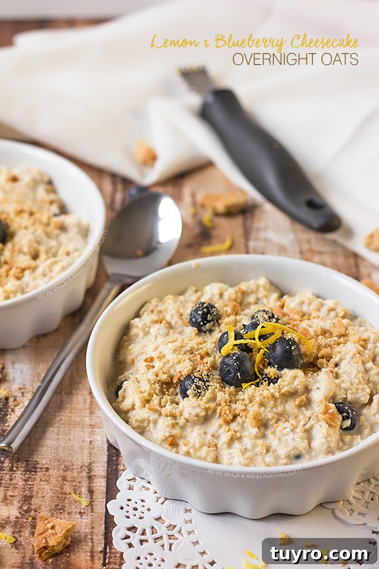 Lemon and Blueberry Cheesecake Overnight Oats Lemon and Blueberry Cheesecake Overnight Oats