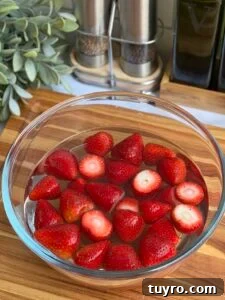 Creamy Strawberry Popsicles Recipe 11 Strawberries macerating