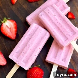 Creamy Strawberry Popsicles Recipe 10 Creamy Strawberry Paletas