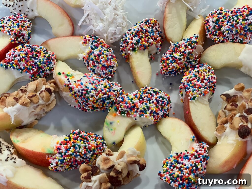 Chocolate-Dipped Apple Slices Chocolate Dipped Apple Slices