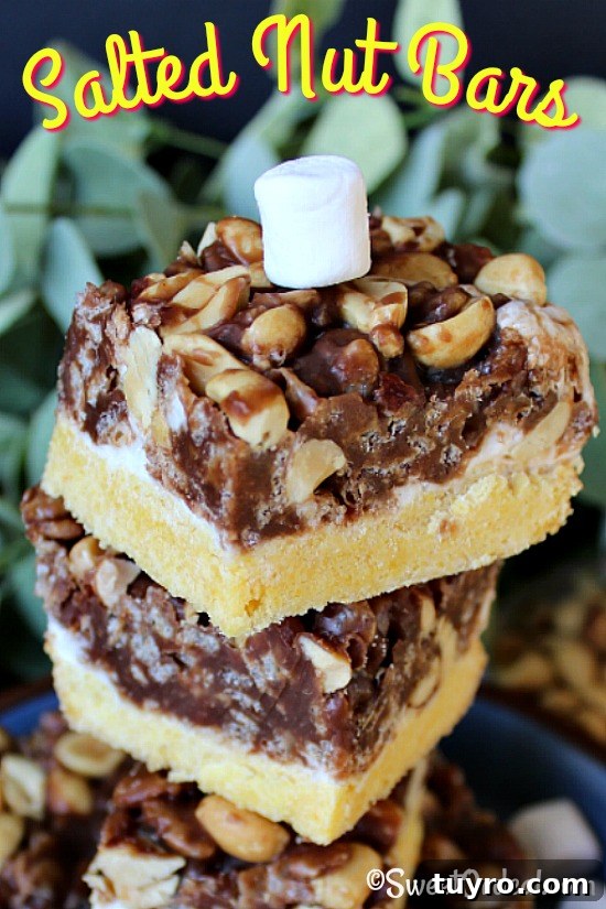 Salted Nut Bars: the perfect blend of sweet and salty. Salted Nut Bars