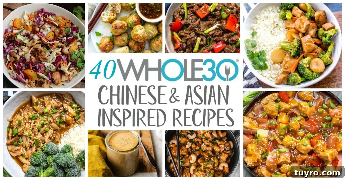 40 Whole30 Chinese & Asian-Inspired Recipes: Paleo, Low-Carb, Gluten-Free 15 These Whole30 Chinese recipes include asian inspired takeout-fakeout recipes that are healthy, paleo and made at home and they're some of the best Whole30 asian recipes on the internet! They're all gluten free and sugar free, and many of them are low carb or could be made keto. They include instant pot recipes, slow cooker, skillet, and side dishes, making for easy weeknight dinners or delicious meal prep recipes. #whole30chineserecipes #whole30asianrecipes #paleochineserecipes #paleoasianrecipes