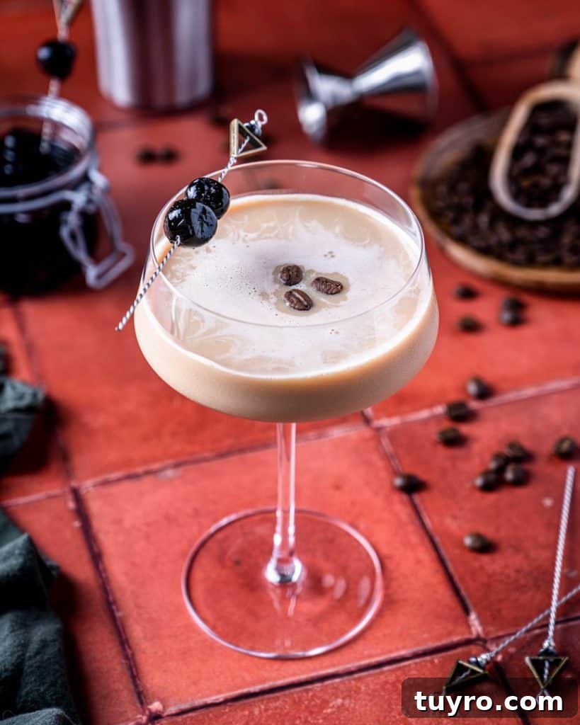 Creamy White Chocolate Cherry Espresso Martini Recipe 2 White Chocolate Cherry Espresso Martini