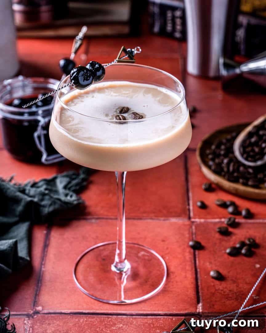 Creamy White Chocolate Cherry Espresso Martini Recipe 3 White Chocolate Cherry Espresso Martini