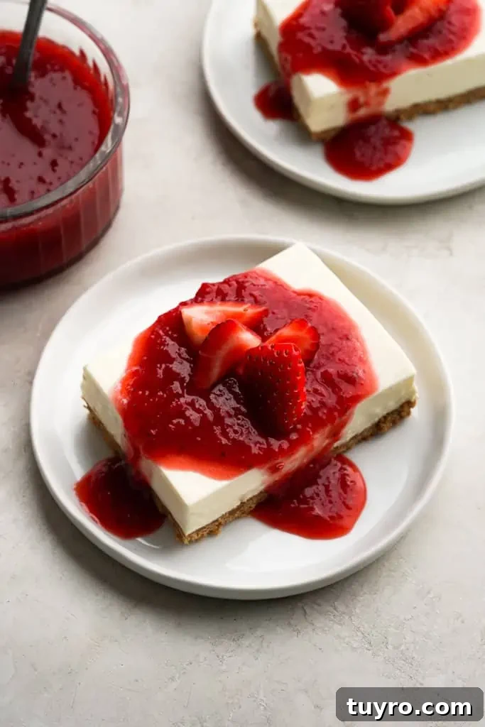 Creamy No-Bake Cheesecake Bars Recipe for Every Occasion 7 no-bake-cheesecake-closeup
