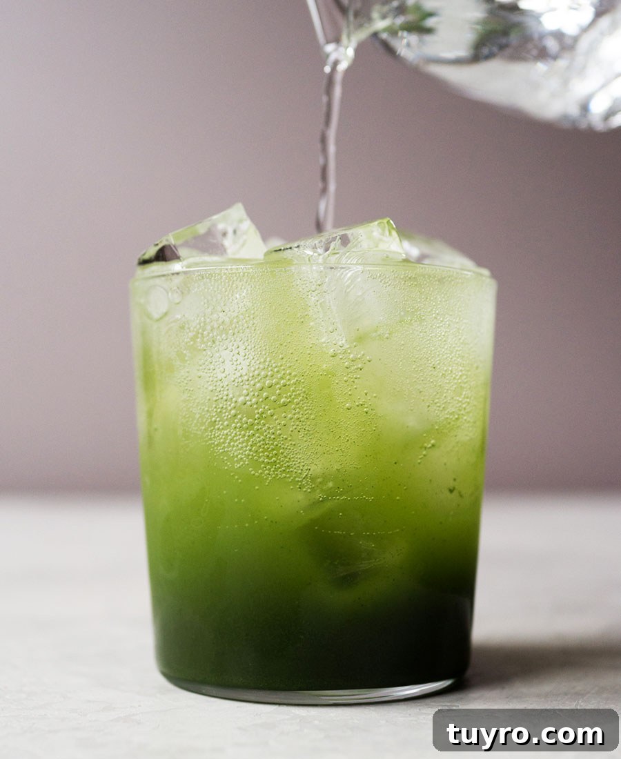 Sparkling Matcha Green Tea Soda 8 Sparkling tea soda